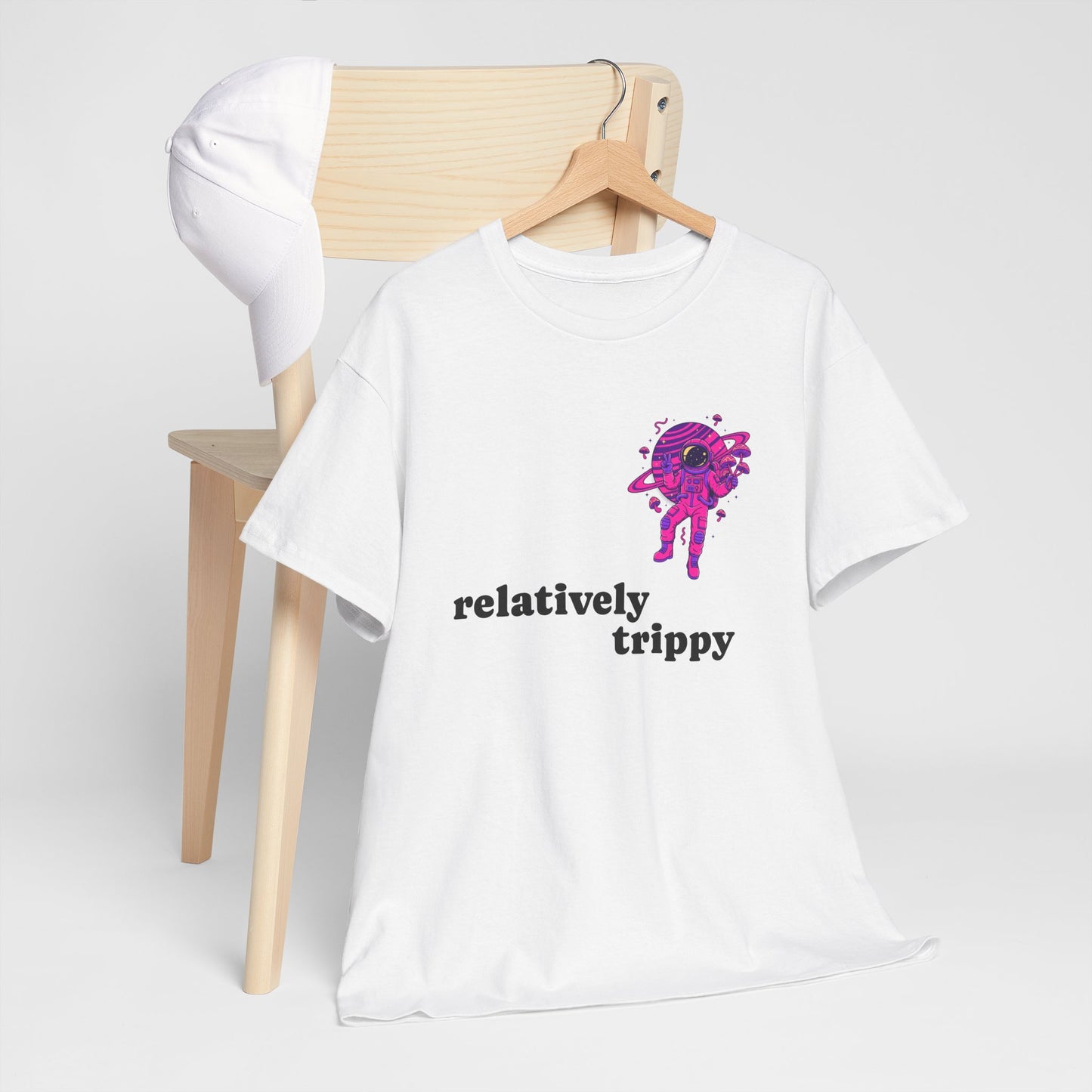 Pink Psychedelic Astronaut Tee – Relatively Trippy™ Floating Cosmic Edition